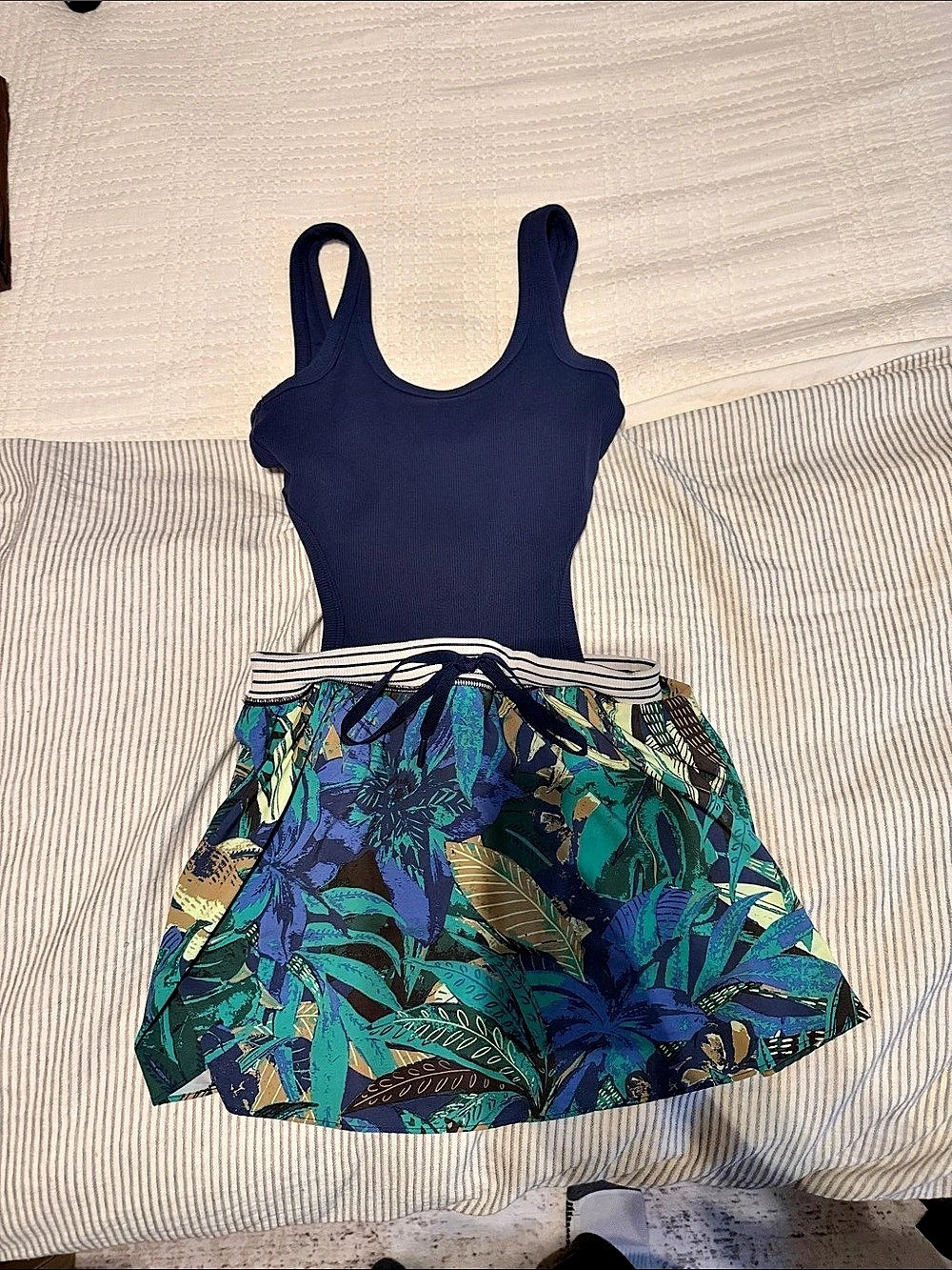 OFFLINE by Aerie Ribbed Cutout Romper Dress Floral One-Piece